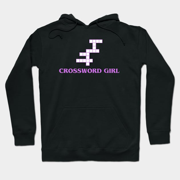 Crossword Girl Hoodie by HobbyAndArt